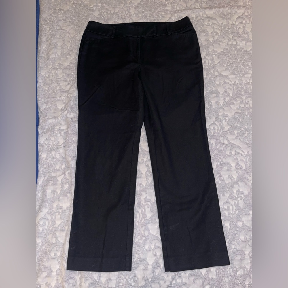 LOFT “Julie Straight” Black Pants Size 12